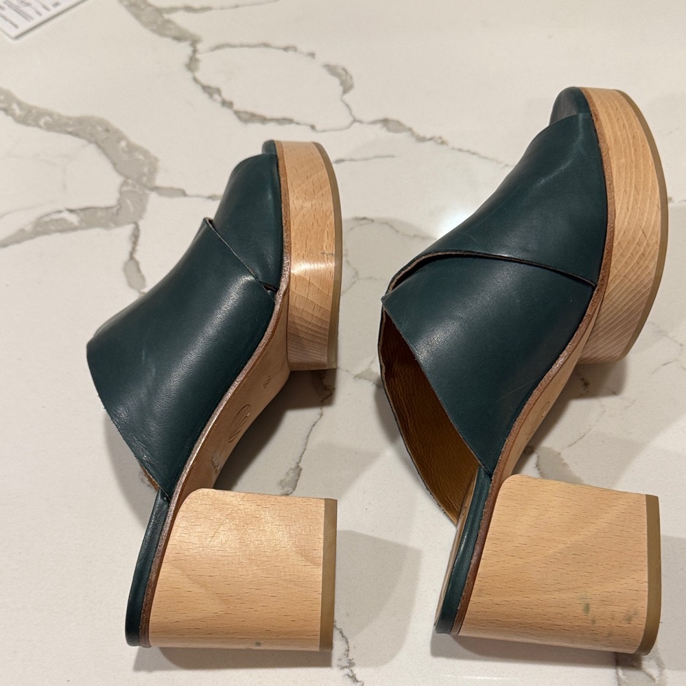 Coclico green leather heels - Picture 4 of 4